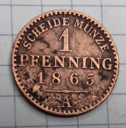 Preußen pfennig 1865 - 1,