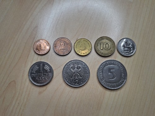 Set münzen pfennig - dm, 5