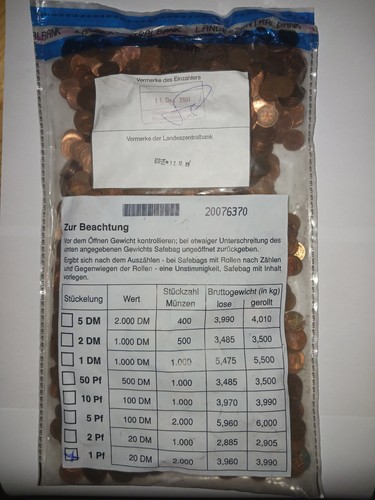 2000 pfennig münzen - 2000,