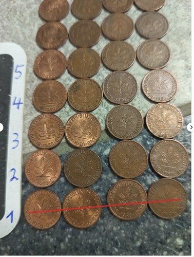 Brd pfennig sätze 1950 dfjg - 1950,