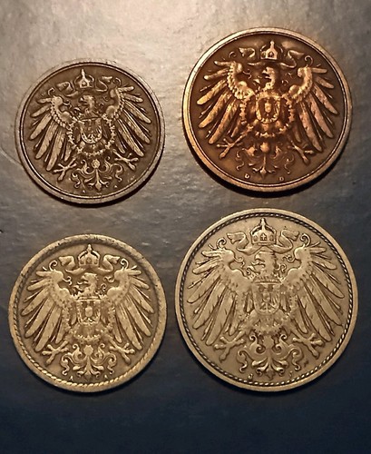 Deutsches kaiserreich 5 - deutsches, 1/2/5/10