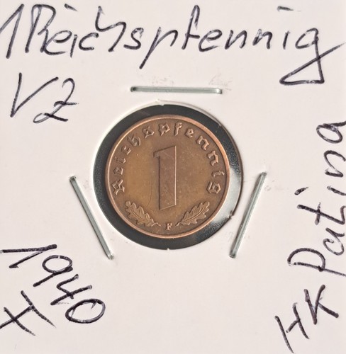 Reichspfennig 1940 mit hk - 1, f