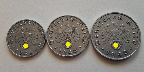 Reich pfennige set - reich, pfennige,