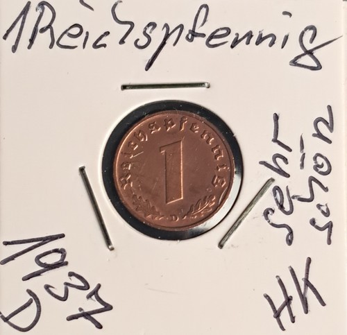Reichspfennig 1937 mit hk - 1,