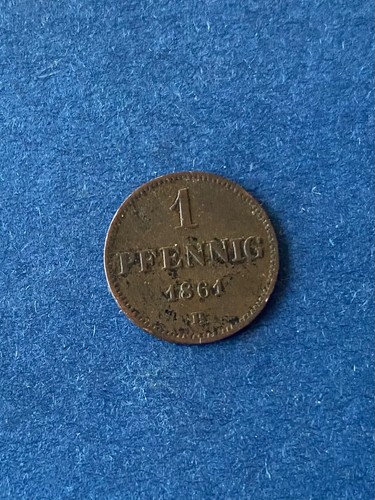 Sachsen pfennig 1861 b - 1,
