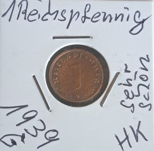 Reichspfennig 1939 mit hk - 1939,