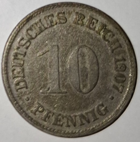 Münze pfennig 1907 - 10,