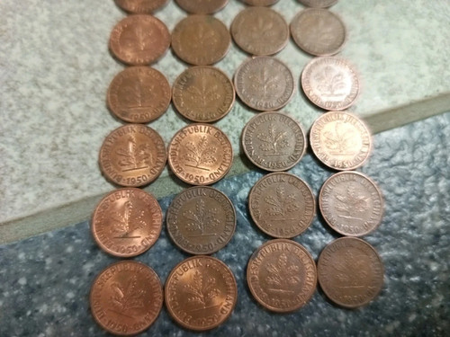 Brd pfennig sätze 1950 - 1,