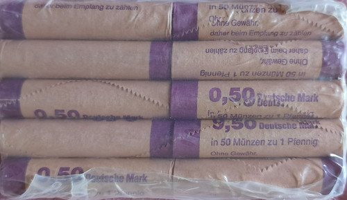 10x münzrollen pfennig - 10x, 1