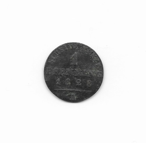 Preussen pfennig 1828 - 1, 1828"a"