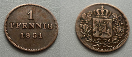 1pfennig 1851 - 1851,