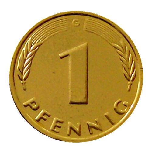 Pfennig karat vergoldet - 1, 24