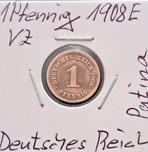Pfennig 1908 deutches - 1908, e