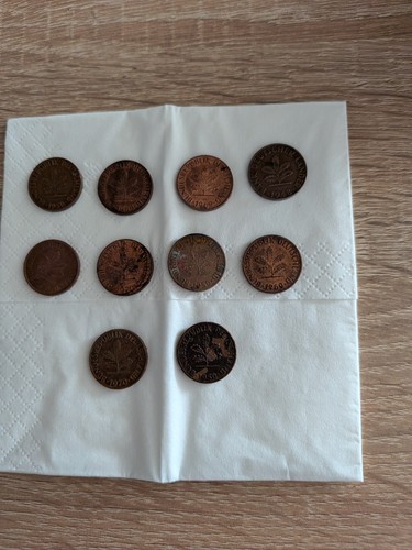 Münzen 10x pfennig - münzen,