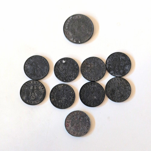 10x reichspfennig münzen - reichspfennig,