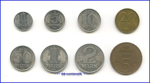 Ddr münzsatz 1 pfennig - ddr,
